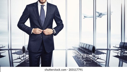 Business Man At Airport