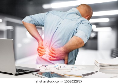 Business Man Back Pain Office Stock Photo 1641888592 | Shutterstock