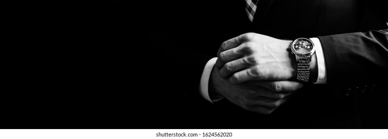 Business Man Checking His Watch Time Stock Photo 1624562020 Shutterstock