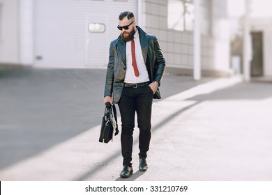 business man checking objects in glasses shirt
