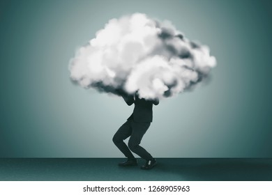 Business man with cloud and brain concepts - Shutterstock ID 1268905963