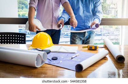 Business Man And Construction Engineer