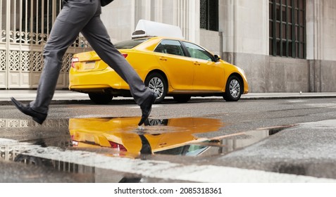 Business man crossing city street - Powered by Shutterstock