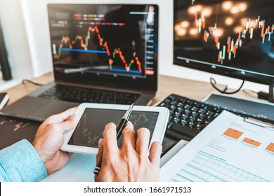 Business man deal Investment stock market discussing graph stock market trading Stock traders concept. - Shutterstock ID 1661971513