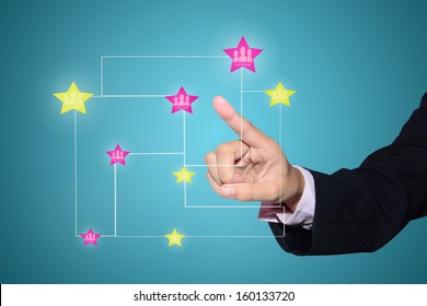 Business man drawing social network structure  - Shutterstock ID 160133720