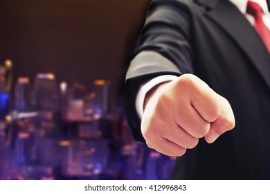 Business Man Hand Punch