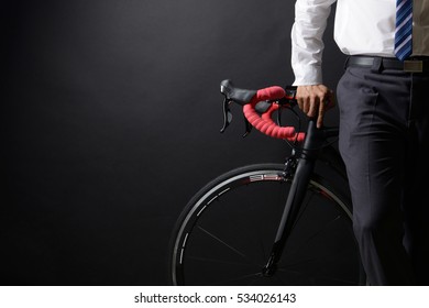 Business Man And His Bicycle, Concept Bike Go To Work