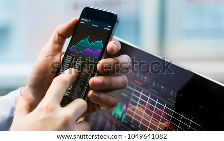 Business man holding phone