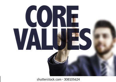 Business Man Pointing Text Core Values Stock Photo 308105624 | Shutterstock