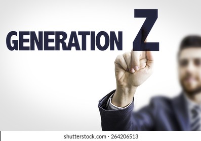 Business Man Pointing The Text: Generation Z