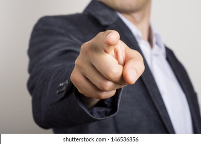business man points his finger at you - Shutterstock ID 146536856