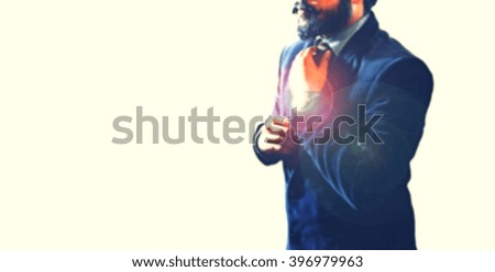 Business man in suit Business concept Text Space