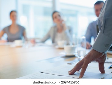 Business man talking in meeting - Shutterstock ID 2094415966