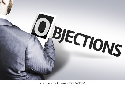 Business man with the text Objections in a concept image - Shutterstock ID 223763434