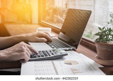 business man using a calculator