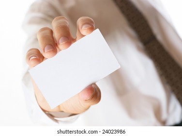 Business man with visiting card - Powered by Shutterstock