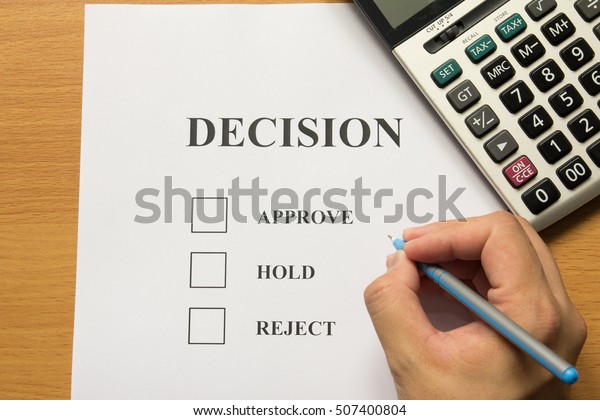 Business man
wait for decision for approve or
reject