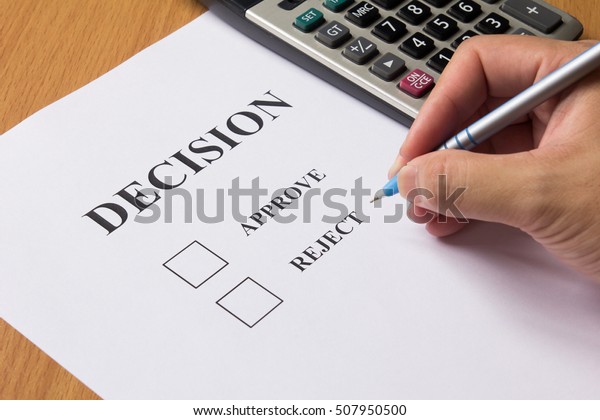 Business man
wait for decision for approve or
reject