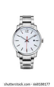 Business Man Watch In White Background