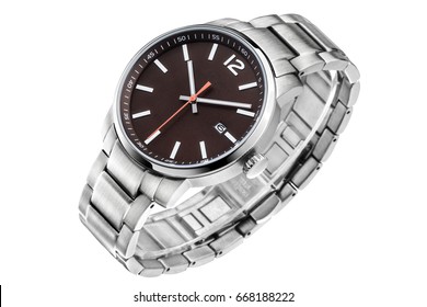 Business Man Watch In White Background