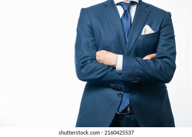 A business man wearing suits without face