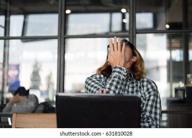 Business man is working with computer tablet