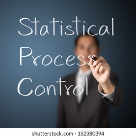 Business Man Writing Statistical Process Control (SPC)