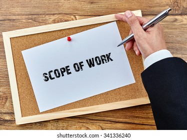 Business And Management Concept - Scope Of Work