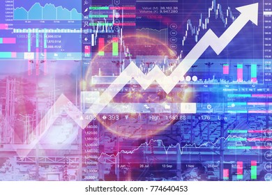 Business Marketing And Financial Background With Stock Market Data And Crisis Problem Mataphor By Sun Power Image.image Of Sun Furnished By NASA.