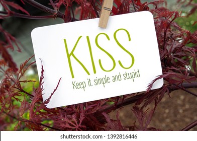 Business Markting concept KISS Keep it simple stupid