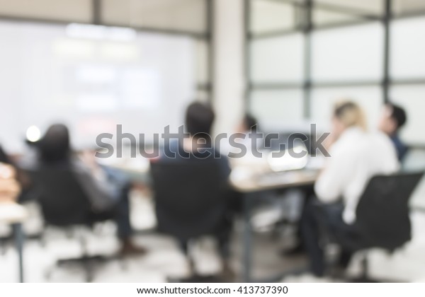 Business Meeting Blur Background Office People Stock Photo 413737390