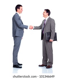 Business Meeting. Handshake. Isolated On White Background.