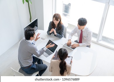 Business Meeting. High Angle View.