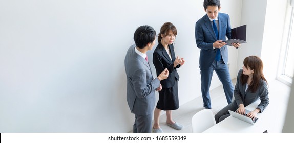 Business Meeting. High Angle View.