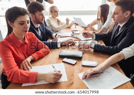 Business meeting in a office