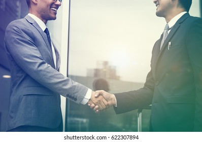 Business Men Agreement Deal Hands Shake