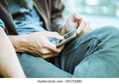 business in mobile smart phone. - Shutterstock ID 591721883