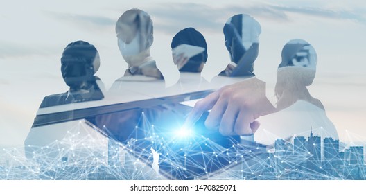 Business network concept. Group of businessperson. - Shutterstock ID 1470825071