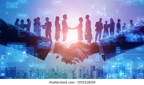 Business Network Concept. Group Of People. Shaking Hands. Customer Support. Human Relationship. Success Of Business. Management Strategy.