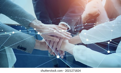 Business network concept. Teamwork. Partnership. Human resources. - Shutterstock ID 2021271824