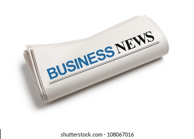 Business News, Newspaper With White Background