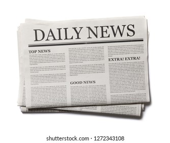 Business Newspaper isolated on white background, Daily Newspaper mock-up concept