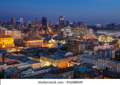 Business Night Panorama Kiev, Ukraine 