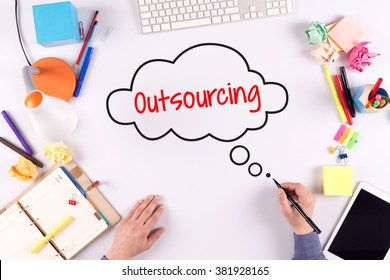 BUSINESS OFFICE ANNOUNCEMENT COMMUNICATION OUTSOURCING CONCEPT