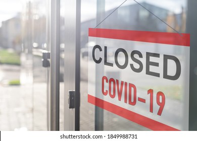 Business Office Or Store Shop Is Closed, Bankrupt Business Due To The Effect Of Novel Coronavirus (COVID-19) Pandemic