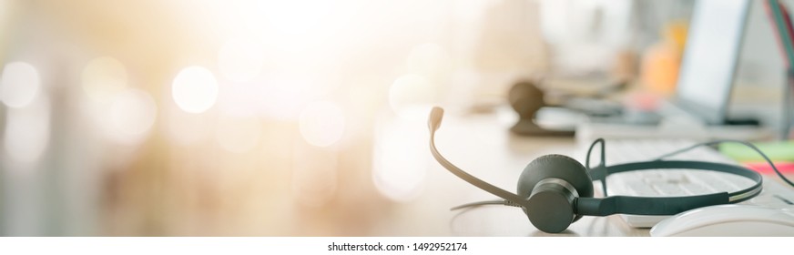 Business Operator Service Business Concept, Call Center Team with Headset.  - Powered by Shutterstock