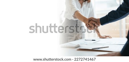 Business partnership concept. Cropped image of two businessmen handshake. [[stock_photo]] © 