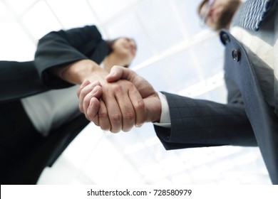 Business Partnership Meeting Concept. Image Businessmans Handsha