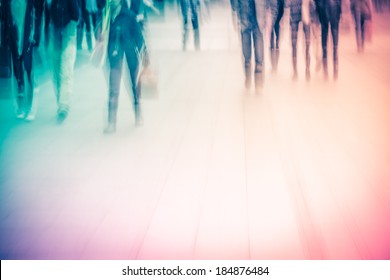 Business People Activity At Big City Abstract Background. Blur Motion.