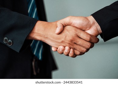 Business people agreement concept. Businessman do handshake with another businessman in the office meeting room. uds - Powered by Shutterstock